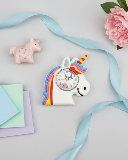 unicorn mood watch - flat-lay