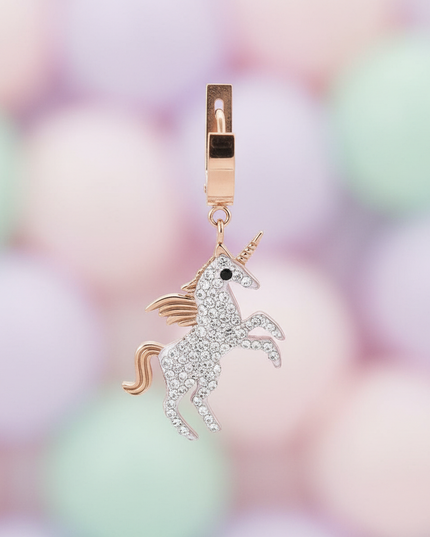 unicorn moon stud earrings - detail