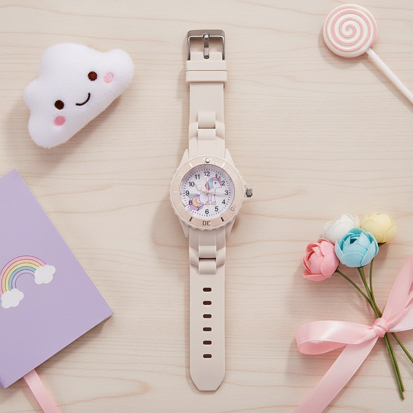 unicorn moon watch - flat-lay