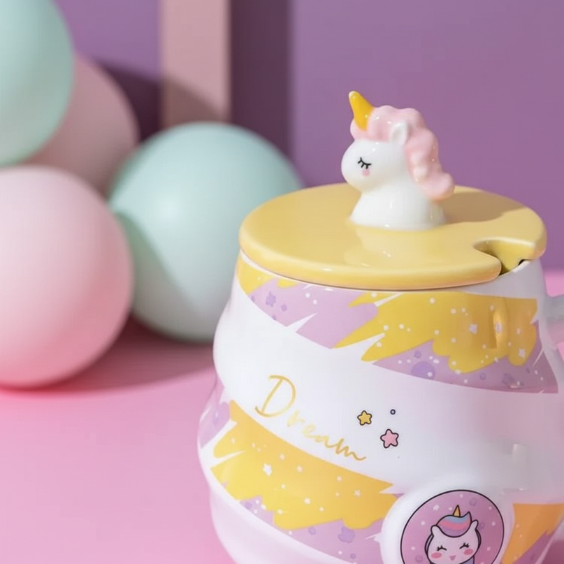 unicorn mug set - detail