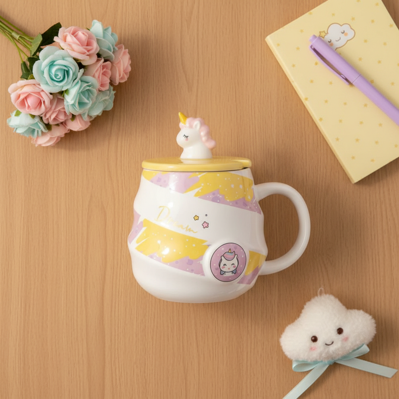 unicorn mug set - flat-lay