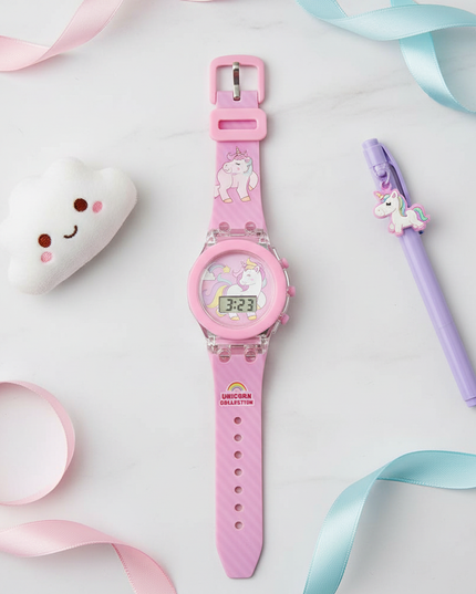 unicorn music watch - flat-lay