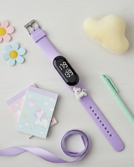 unicorn nap watch - flat-lay