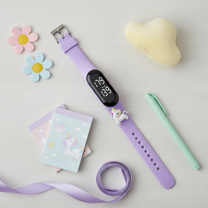 unicorn nap watch - flat-lay