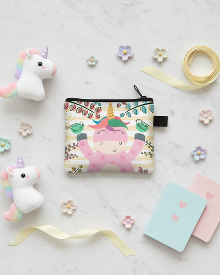 unicorn nature print purse - flat-lay