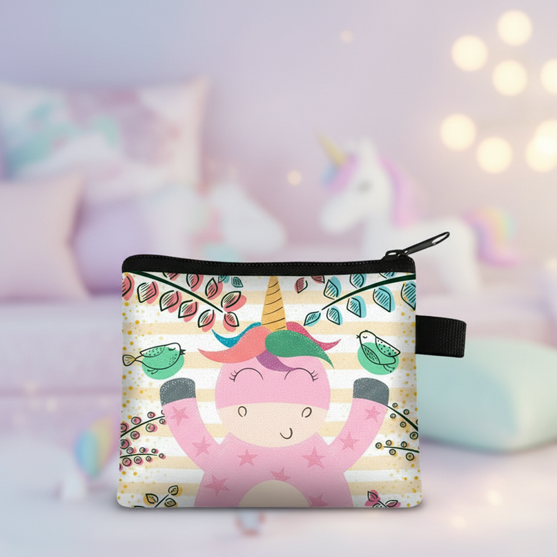 unicorn nature print purse - lifestyle