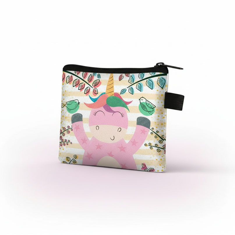 unicorn nature print purse - white-bg