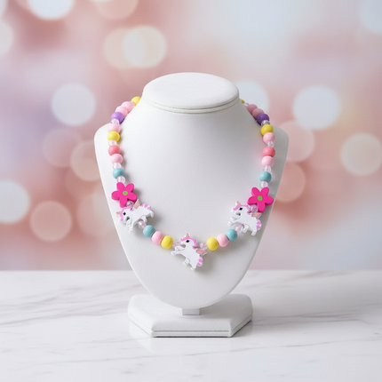 unicorn necklace bracelet set - lifestyle