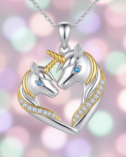 unicorn necklace for mom - detail