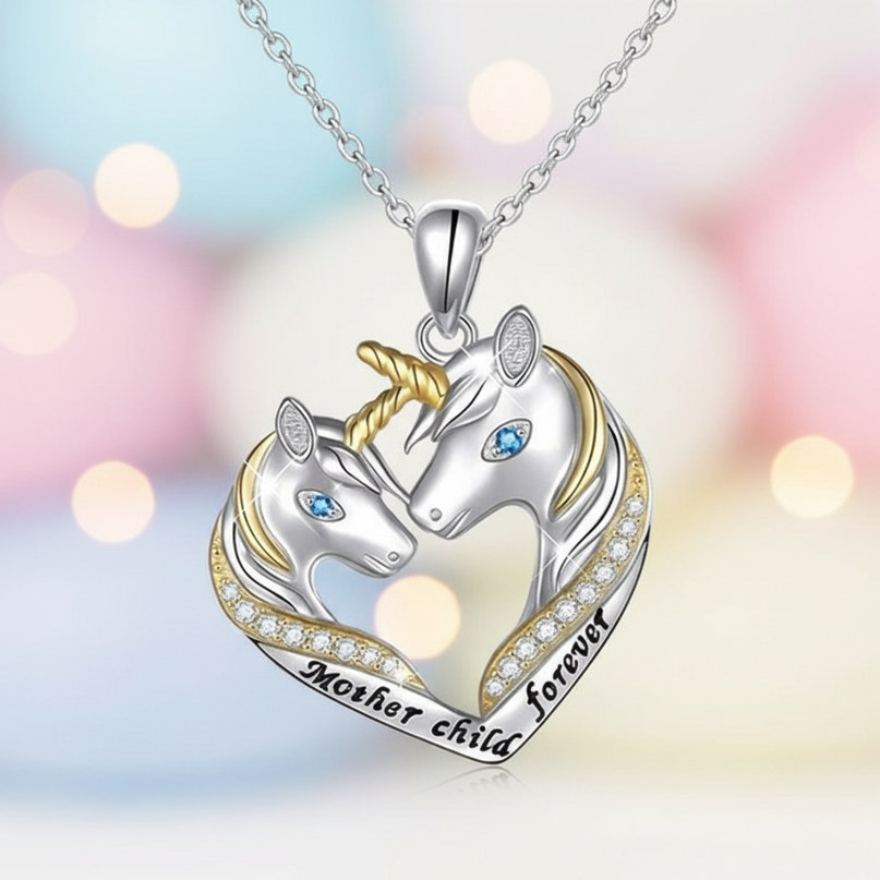 unicorn necklace for mom - lifestyle