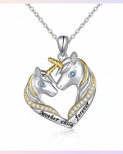 unicorn necklace for mom - white-bg