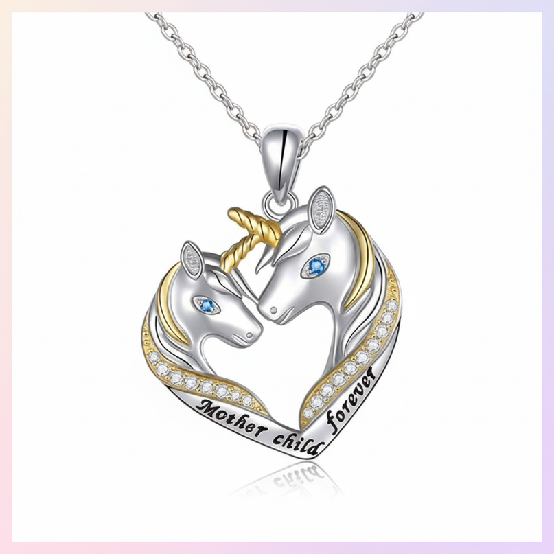 unicorn necklace for mom - white-bg