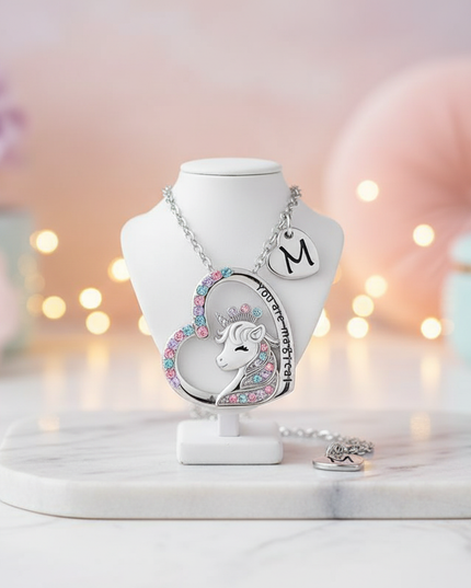 unicorn necklace girls - lifestyle