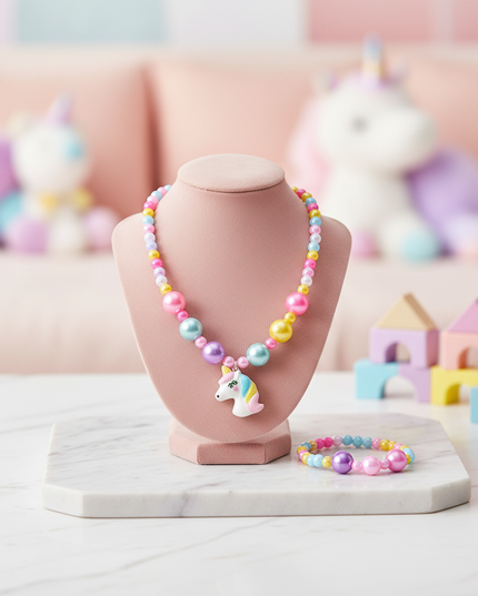 unicorn necklace kids - lifestyle