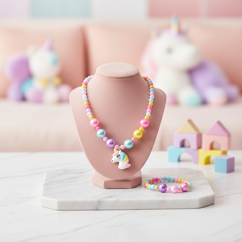 unicorn necklace kids - lifestyle