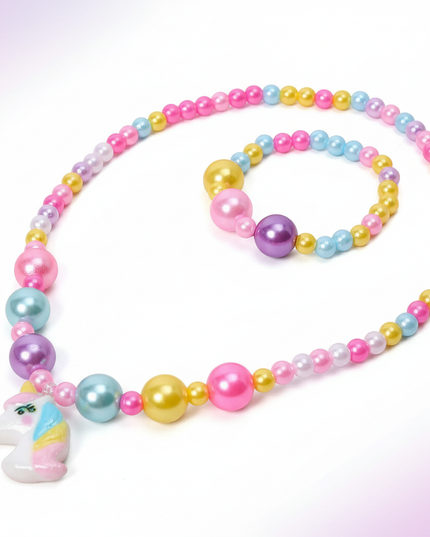unicorn necklace kids - white-bg