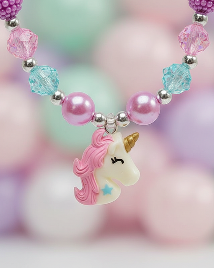unicorn necklace set - detail