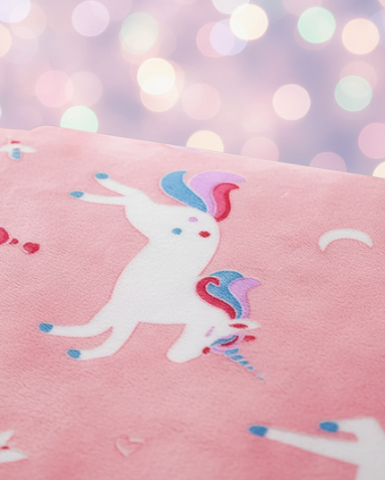 unicorn newborn blanket - detail