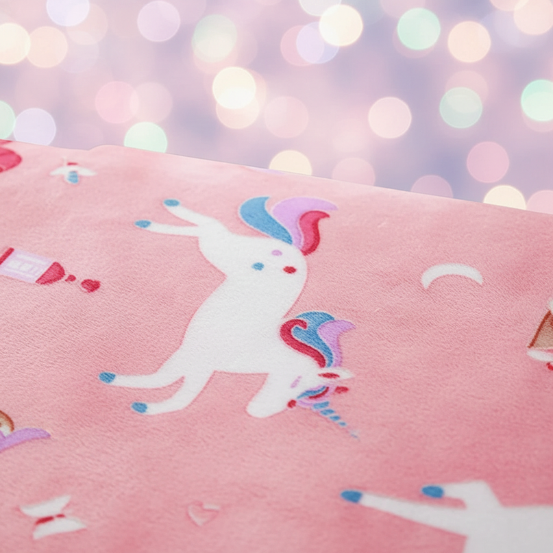 unicorn newborn blanket - detail