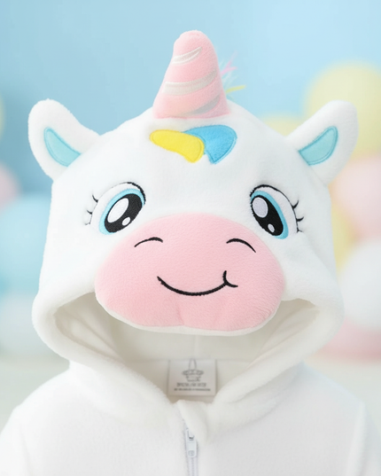 unicorn newborn onesie - detail