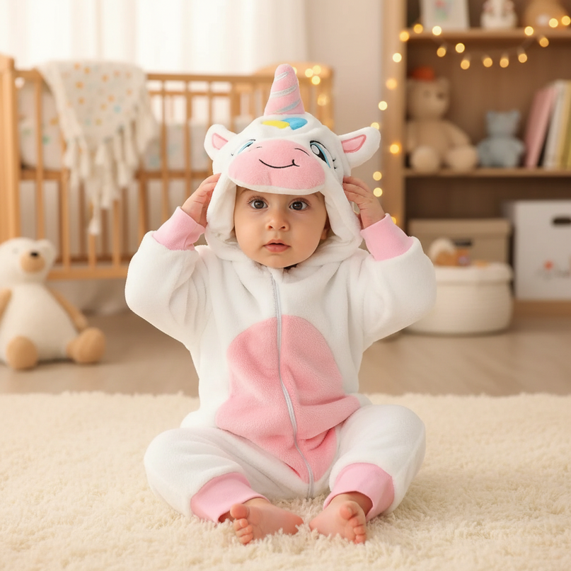 unicorn newborn onesie - lifestyle