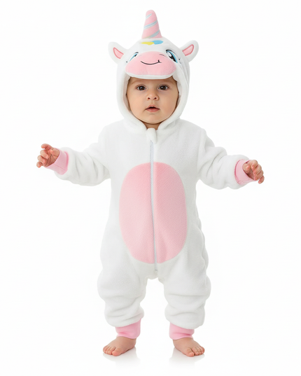unicorn newborn onesie - white-bg