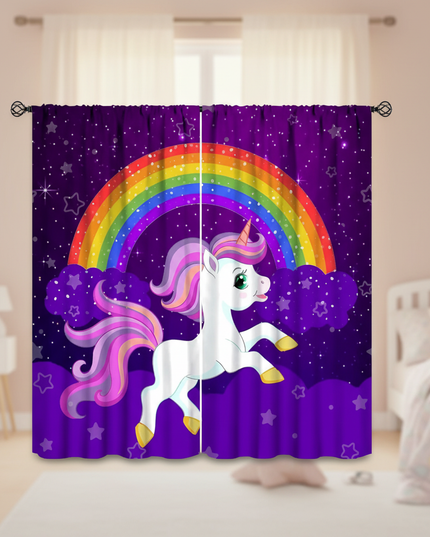 unicorn night curtains - lifestyle