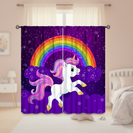 unicorn night curtains - lifestyle