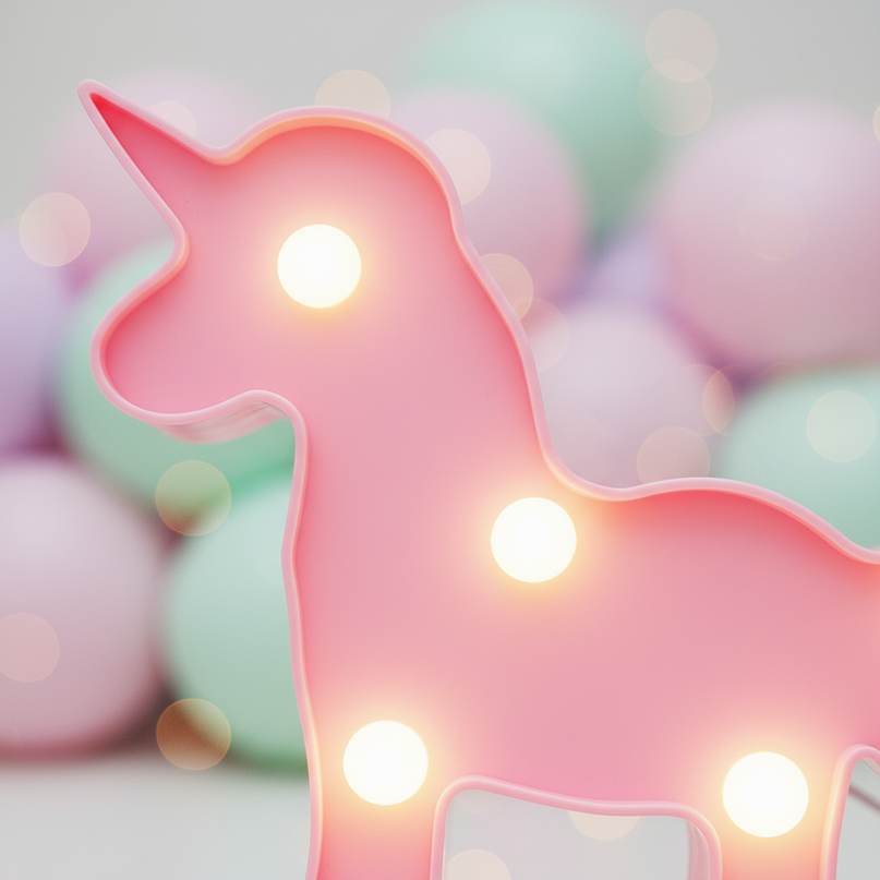unicorn night light girls - detail