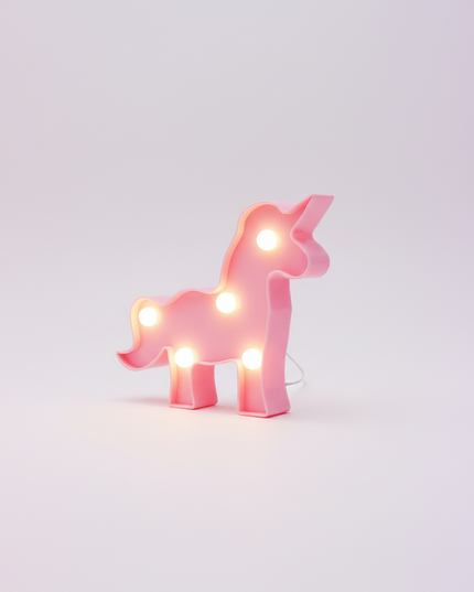 unicorn night light girls - white-bg