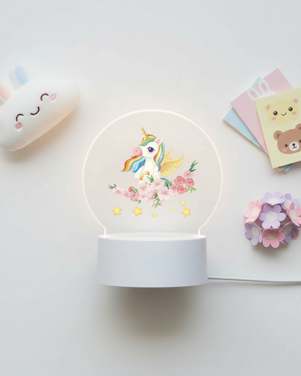 unicorn night light kids - flat-lay