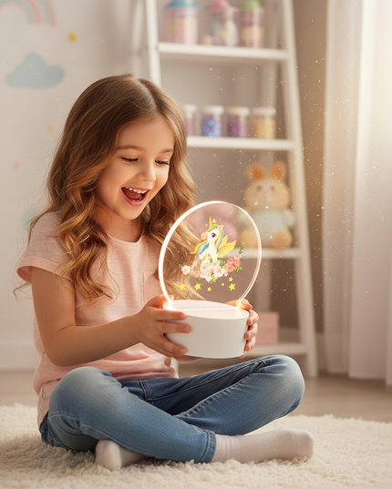 unicorn night light kids - in-use