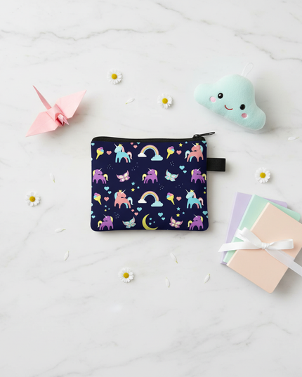 unicorn night sky purse - flat-lay