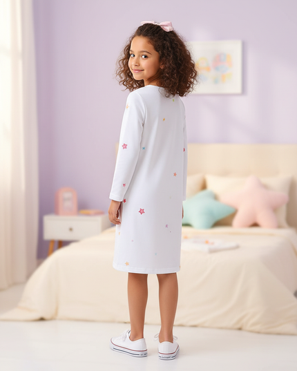 unicorn nightgown long sleeve dress - back