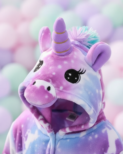 unicorn nighttime robe - detail