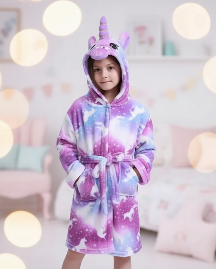 unicorn nighttime robe - lifestyle