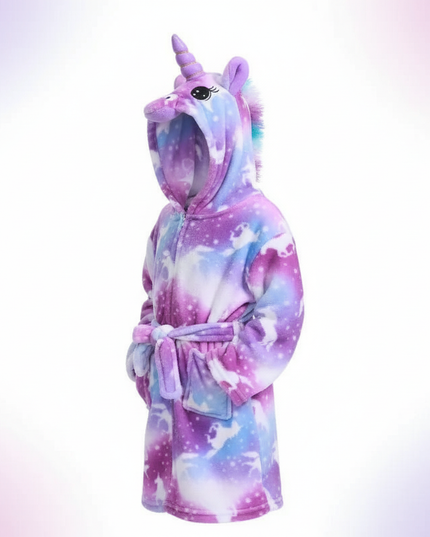 unicorn nighttime robe - white-bg