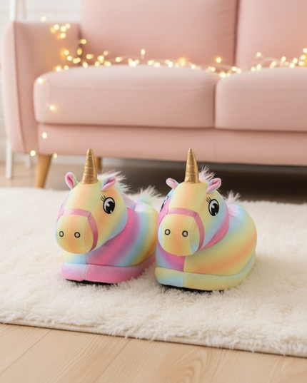 unicorn novelty slippers - lifestyle
