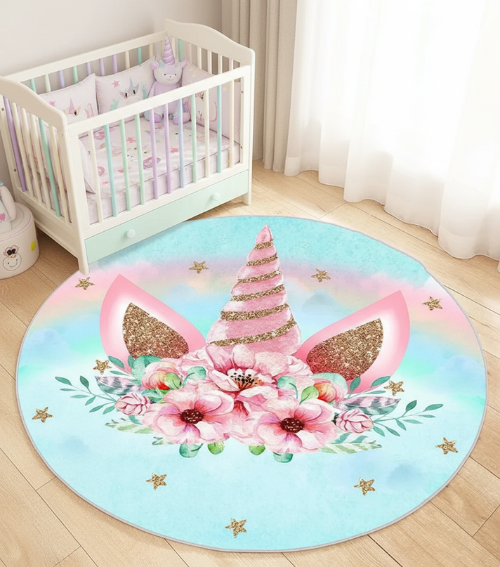 unicorn nursery rug - lifestyle
