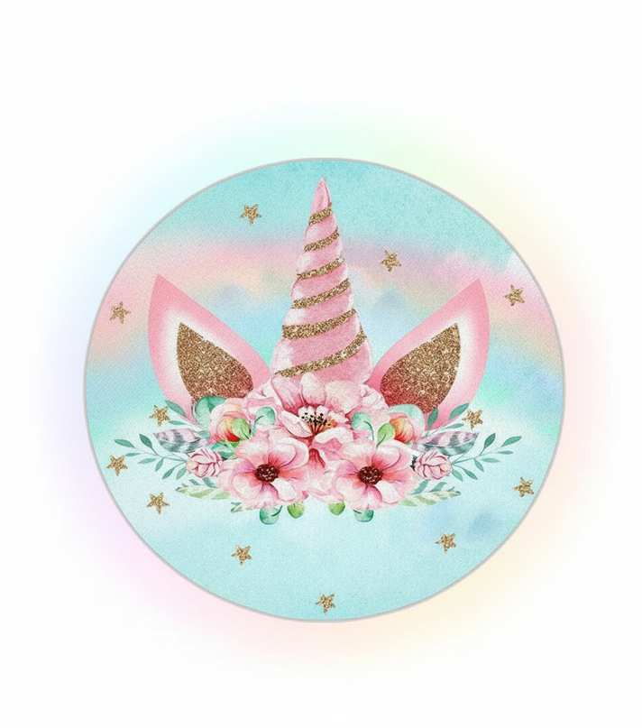 unicorn nursery rug - white-bg