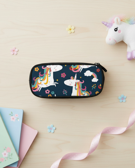 unicorn of the lake pencil case - flat-lay