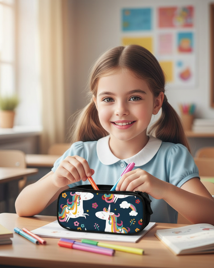 unicorn of the lake pencil case - in-use