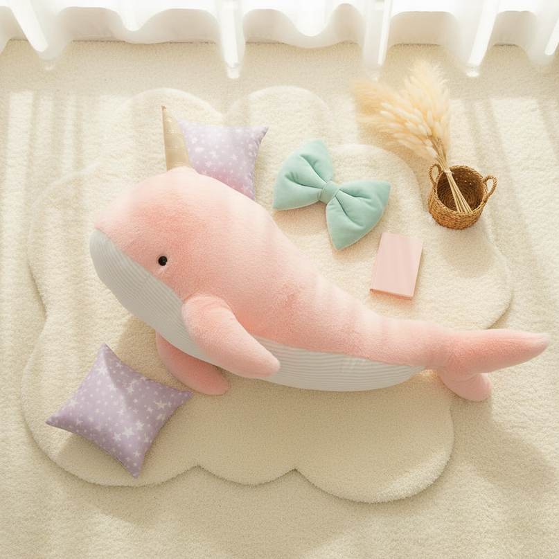 unicorn of the sea plush - flat-lay