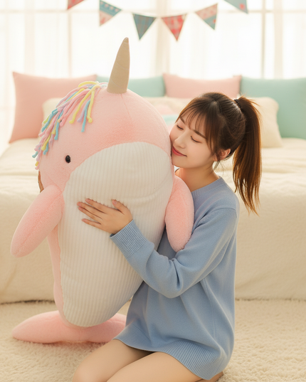 unicorn of the sea plush - in-use