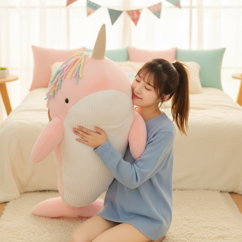 unicorn of the sea plush - in-use