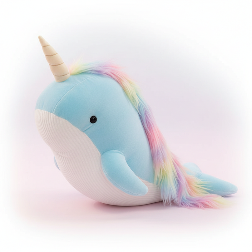 unicorn of the sea plush - white-bg