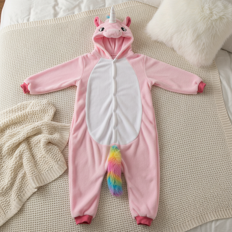 unicorn onesie adult - flat-lay