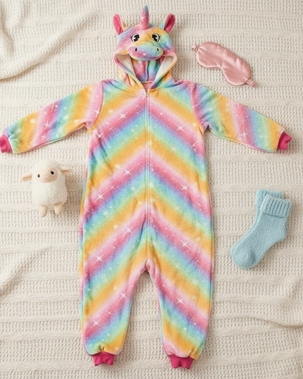 unicorn onesie for 10 year olds - flat-lay
