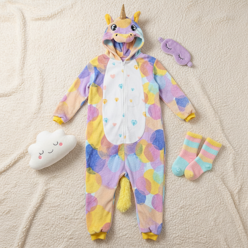 unicorn onesie for 12 year olds - flat-lay