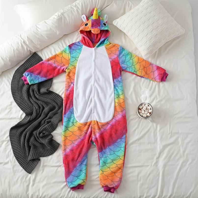 unicorn onesie for adults - flat-lay